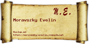 Moravszky Evelin névjegykártya